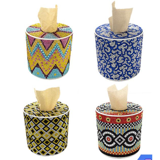 鑽石繪畫紙管紙巾桶客廳裝飾裝飾品磚石繪畫DIY兒童鑽石貼紙批發