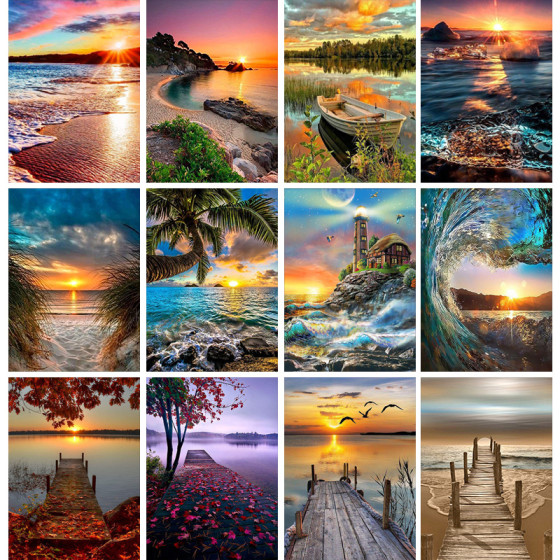 ID:275 - 外貿5D鑽石繪畫製造商數字油畫圖片工廠動物風景DIY圓形鑽石方形鑽石跨境供應